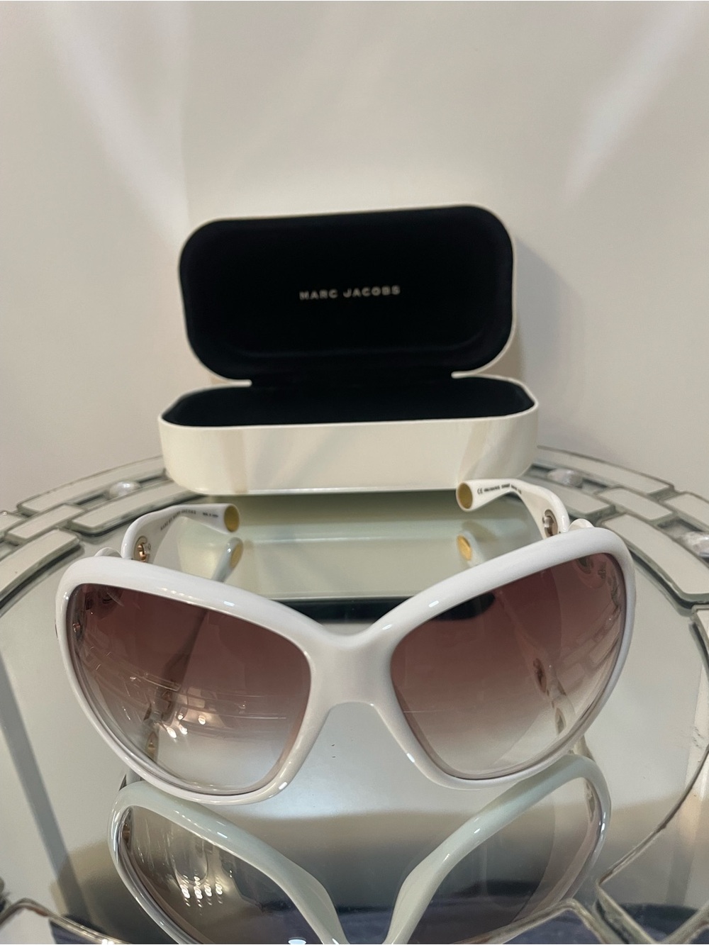 Marc by Marc Jacobs Gold and White Sunglasses MMJ 054/N/S